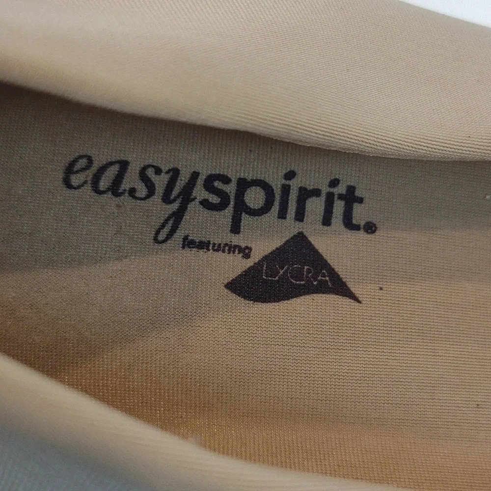 Easy Spirit Englewoodt Slip On Tan Leather/ Soft Microfiber Loafer Wedges